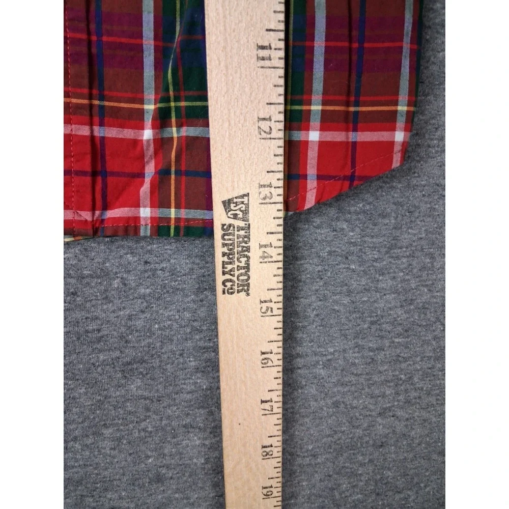 Ralph Lauren Baby 12 M Red Tartan Plaid Small Pony Button Down Preppy Classic